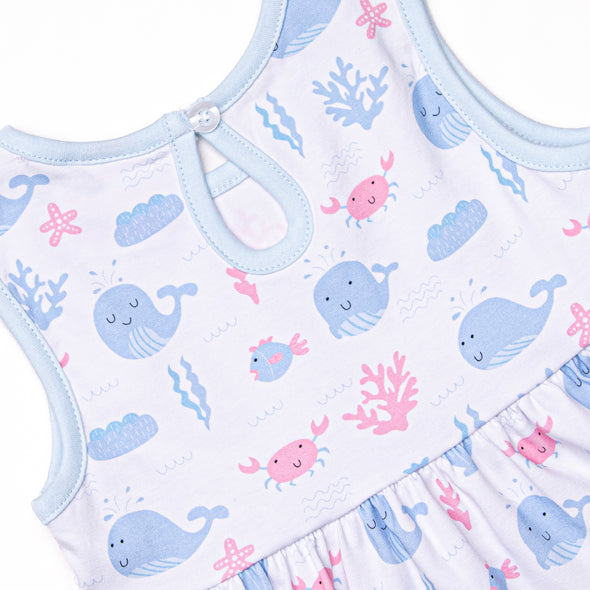 Whale-y Good Friends Diaper Set, Blue