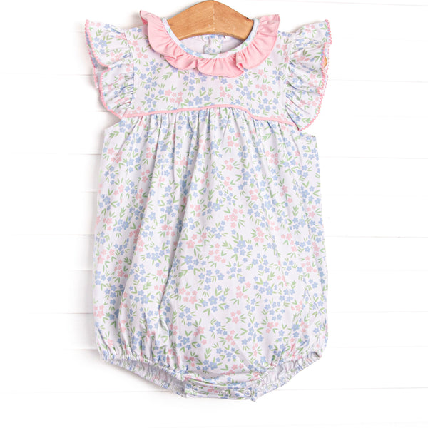 Rosette Blooms Ruffle Bubble, Blue