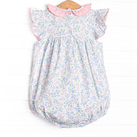 Rosette Blooms Ruffle Bubble, Blue