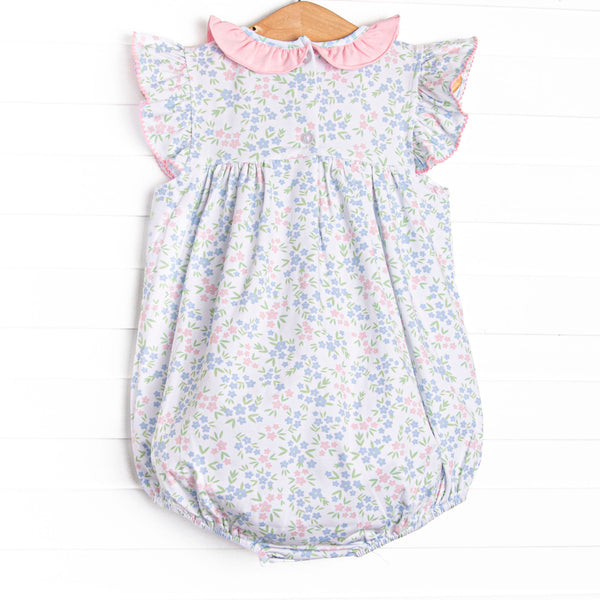Rosette Blooms Ruffle Bubble, Blue