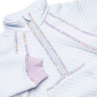 Harper Half Zip Pullover, Blue and Purple