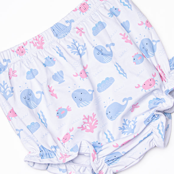 Whale-y Good Friends Diaper Set, Blue