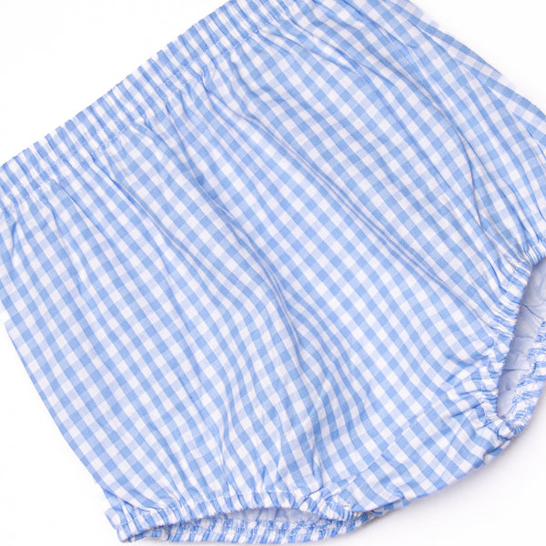 Beach Builder Applique Diaper Set, Blue