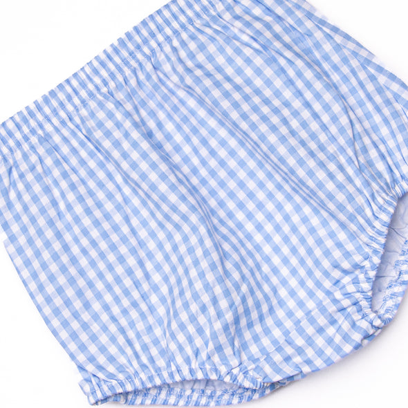Beach Builder Applique Diaper Set, Blue