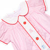 Alphabet Apples Embroidered Dress, Pink