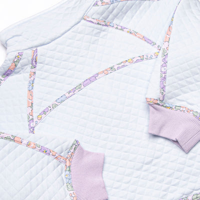 Harper Half Zip Pullover, Blue and Purple