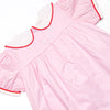 Alphabet Apples Embroidered Dress, Pink