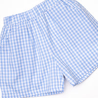 Beach Builder Applique Short Set, Blue
