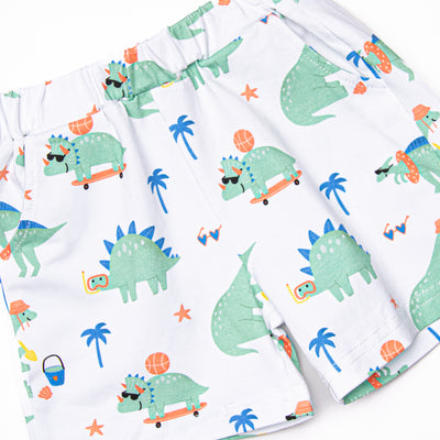 Summer Saurus Short Set, Blue