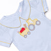 Planting Knowledge Applique Diaper Set, Yellow