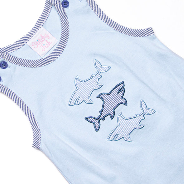 Beneath the Waves Applique Bubble, Blue