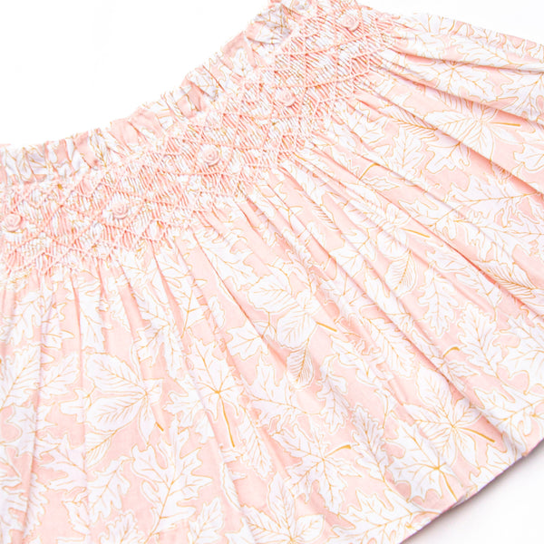 Crisp Autumn Air Smocked Skirt Set, Pink