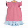 Elementary Essentials Applique Ruffle Short Set, Red