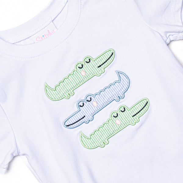 Dundee Dude Applique Top, White
