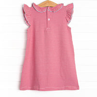 Elementary Essentials Applique Dress, Red