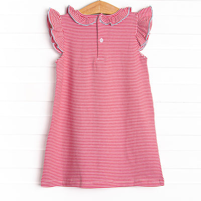 Elementary Essentials Applique Dress, Red