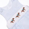 Derby Dash Smocked Bubble, Blue Seersucker