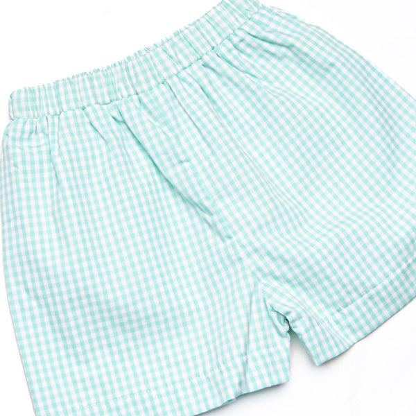 Dinosaur Days Smocked Short Set, Mint