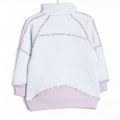 Harper Half Zip Pullover, Blue and Purple