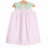 Little Berry Embroidered Dress, Pink