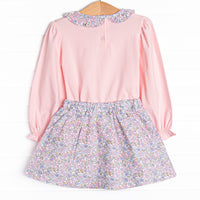 Poppy Fields Skirt Set, Pink