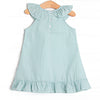 Apples to Apples Applique Ruffle Dress, Green