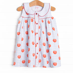 Grade A Gingham Collared Dress, Blue