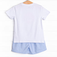 In the Wild Applique Short Set, Blue