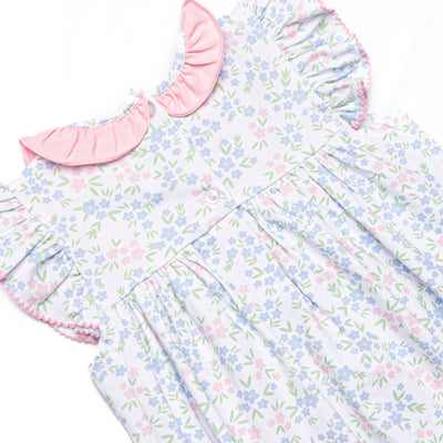 Rosette Blooms Ruffle Bubble, Blue