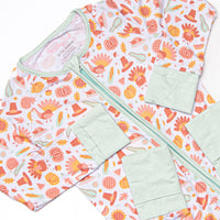 Thanksgiving Favorites Bamboo Zippy Pajama, Mint