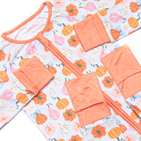 Girly Gourds Bamboo Zippy Pajama, Orange