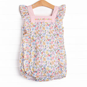 Abundant Blooms Embroidered Bubble, Pink