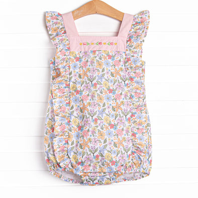 Abundant Blooms Embroidered Bubble, Pink