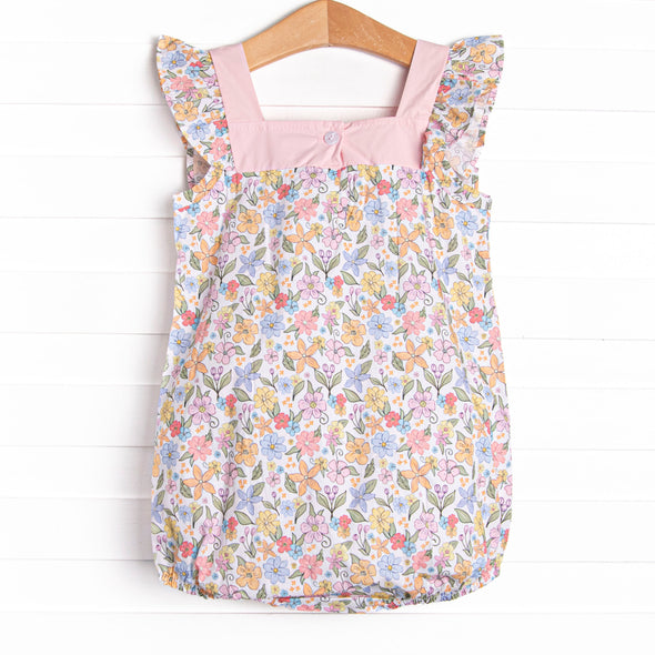 Abundant Blooms Embroidered Bubble, Pink