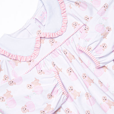 Pumpkin Pup Dress, Pink