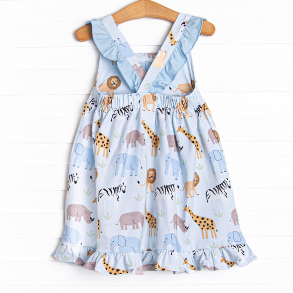 Safari Summer Dress, Blue
