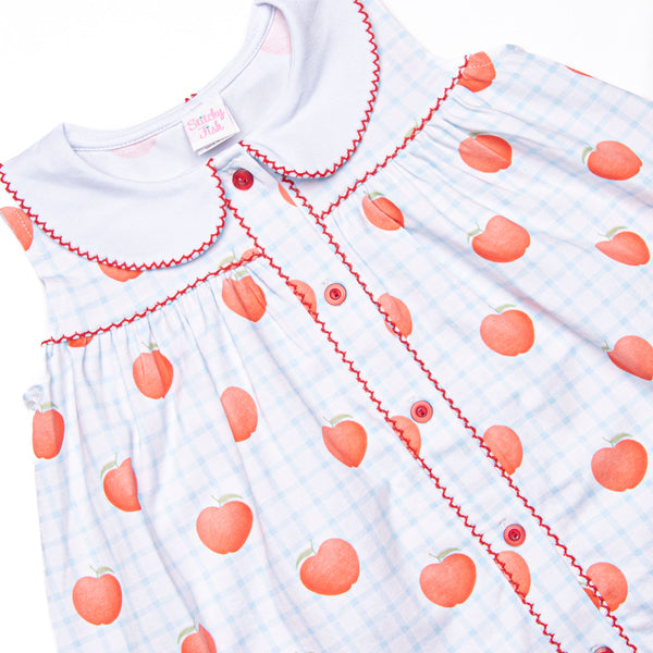 Grade A Gingham Collared Dress, Blue