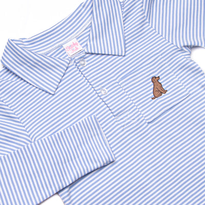 Labrador Love Pima Embroidered Shirt, Blue