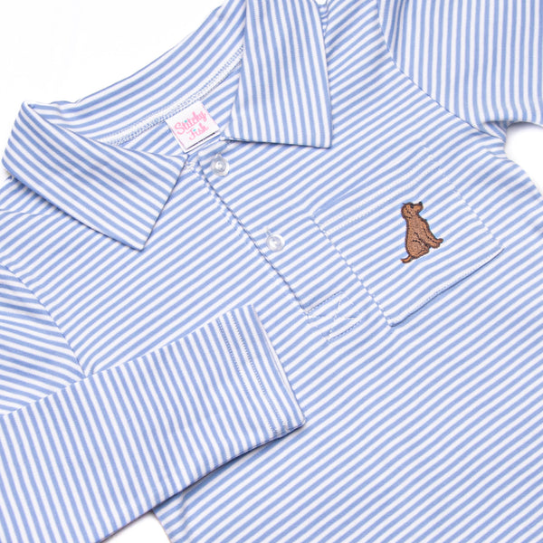 Labrador Love Pima Embroidered Shirt, Blue