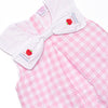 School Scholar Embroidered Dress, Pink