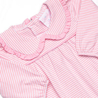 Lydia Long Sleeve Bubble, Pink Stripe