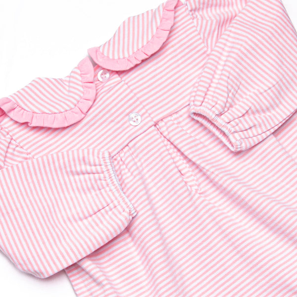 Lydia Long Sleeve Bubble, Pink Stripe