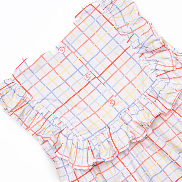 Problem Solver Plaid Ruffle Dress, Red