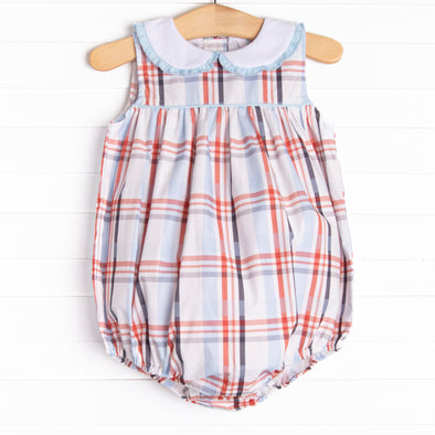 Patriotically Plaid Bubble, Blue
