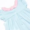 Jane Flutter Sleeve Dress, Aqua Stripe