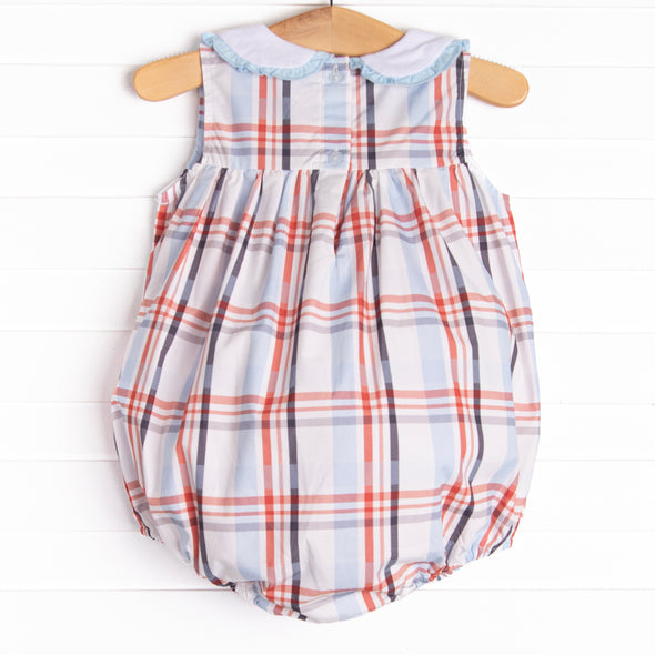 Patriotically Plaid Bubble, Blue