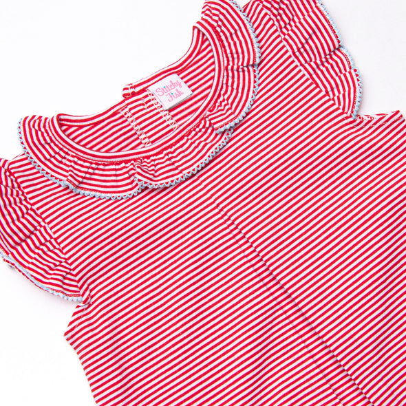 Elementary Essentials Applique Dress, Red