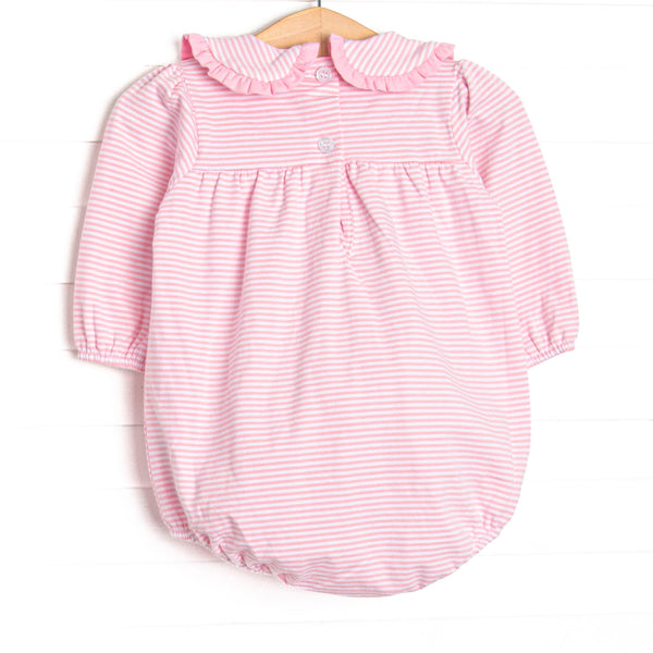 Lydia Long Sleeve Bubble, Pink Stripe