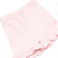 Rosebud Blooms Embroidered Ruffle Short Set, Blue