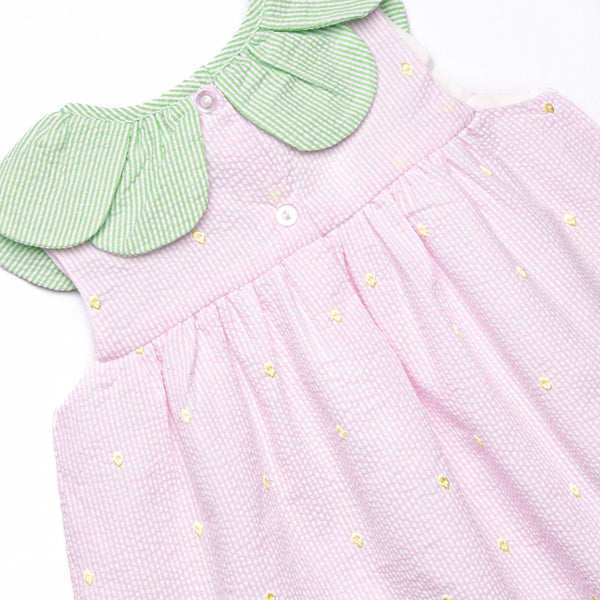 Little Berry Embroidered Dress, Pink